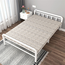 Folding sheets people 1 2 meters household small sheets people bed rental room Marching bed Wooden bed Lunch break iron bed Iron frame bed