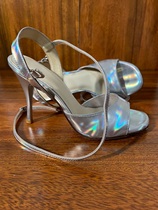 Yan Control Fairy Silver Color Small Sheep Leather Calf Leather Bottom Thickened Argentine Tango Tango Salsa Dancing Shoes