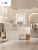 Clothing store cashier counter womens clothing store bar table simple modern beauty salon front desk reception desk paint