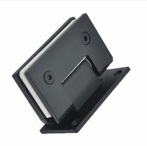 90-degree black bathroom clip stainless steel matte paint bathroom shower room glass door clip two-way hinge folding page