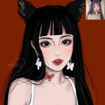 Couple head dark style hand-painted wedding gift manga anime cartoon real-life photo turn hand-painted fixed production