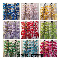 Cheerleading bow headwear aerobics multi-color three-layer hair accessories floral headdress hair ribbon ribbon cheerleading headwear custom