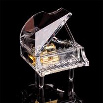 Music box acrylic crystal texture 18 tone gilded clockwork glowing piano men and women birthday Christmas lovers