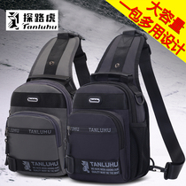 Mens Chest Bag Multifunction Sports Diagonal Satchel Charging Mens Bag Casual Double Shoulder Bag Outdoor Waterproof Small Backpack