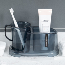 South Korea imported toothbrush holder dental gear holder transparent plastic brushing mouthwash Cup mouthwash Cup mouthwash Cup kit cylinder holder set