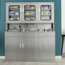 Wuhan 304 stainless steel Western medicine cabinet medical equipment medicine cabinet clinic sterile oral clinic storage file cabinet