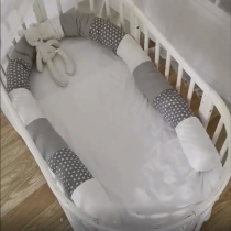 INS Crib Bed Circumference Soft Bag Children Cylindrical Anticollision Guardrails Baby Pacification Strips of Pillow Stopper Bed Sewing Pillows