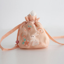 Childrens ancient wind pocketbook Han suit with bag girl little fresher satchel satchel female baby bag pink zero wallet
