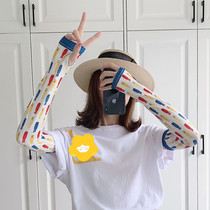 Sunscreen hand sleeve arm protection ice silk sleeve ice arm sleeve gloves female Sun ins Joker thin style tide elegant wind