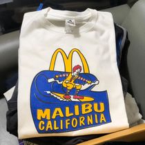 Malibu California Cartoon Graffiti printed cotton - American design to feel male and female couple short - sleeve T - shirt