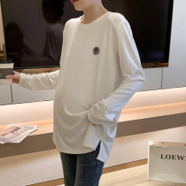ZMAMI Gestational Woman Dress with smiley face to face ~ Korean version thread pregnant woman Long sleeves T-shirt Spring and autumn blouses undershirt