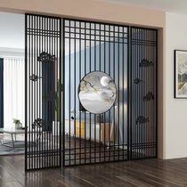 Hotel Chinese Wrought iron screen Teahouse card seat Living room Dining room partition Home office Light luxury entrance Stainless steel