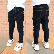 Boys jeans 2021 new childrens slim feet pants boys foreign style casual pants girls pencil pants Joker