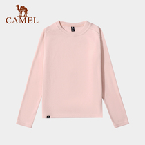 Camel outdoor round neck fleece jacket female autumn 2021 warm T-shirt couple fleece bottoming shirt top male