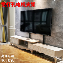  Universal LCD TV floor stand Vertical pylons Advertising machine non-perforated desktop height increase base free