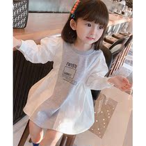 Girls Sweatshirt Skirt Autumn Fashion Korean Clothes 2021 New Little Childrens Wear Long Sleeve Casual Dress
