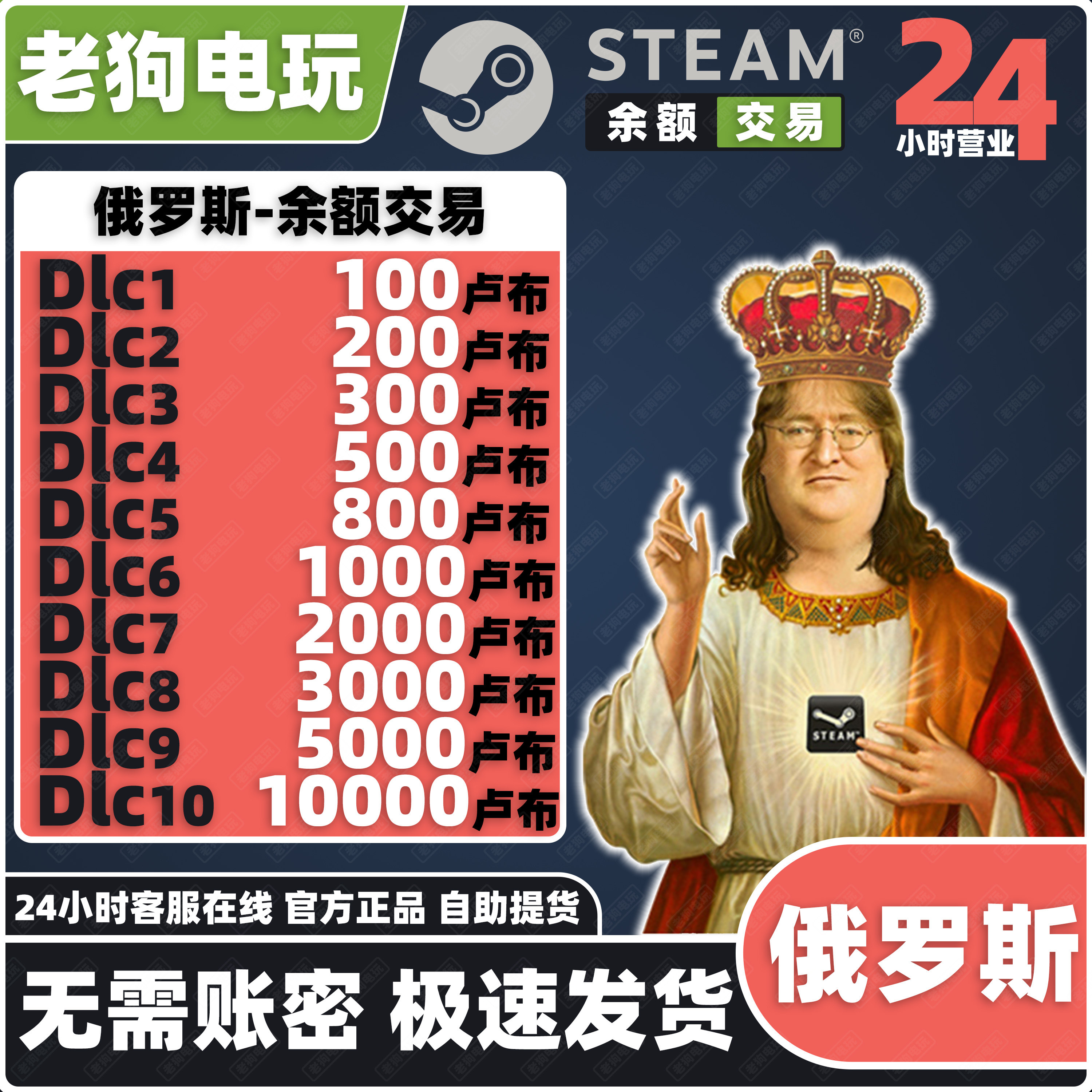 揭秘俄罗斯区充值：那些被误解的低价卢布点卡_steam游戏_淘宝游戏网