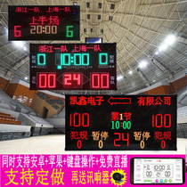 Basketball game electronic scoreboard 24 seconds timer scoreboard wireless badminton football portable