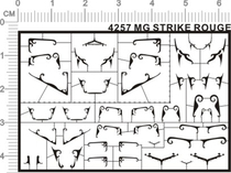 Gundam Model MG Rouge MBF-02 Yanhong assault (chest tattoo) metal sticker (4257)