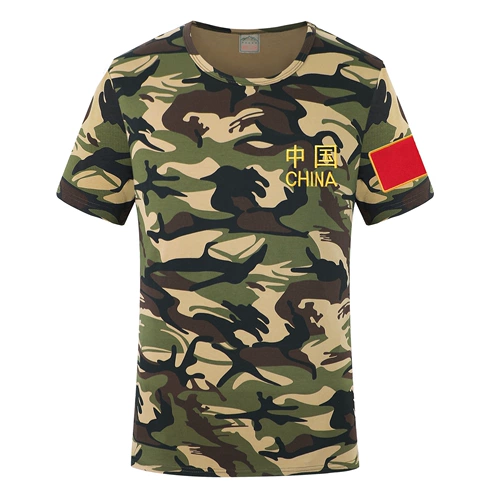 Хлопковая камуфляжная футболка подходит для мужчин и женщин для школьников, короткий рукав, с рукавом, делается под заказ