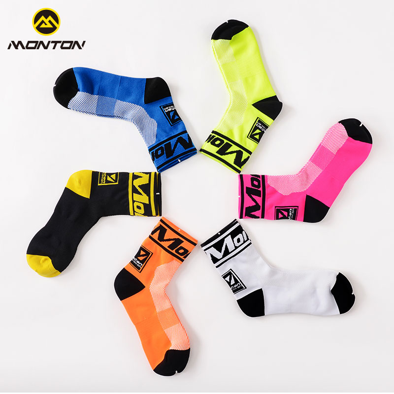 Monton cycling stockings, stockings, spring, summer, autumn and winter general outdoor sports bicycle socks for men and women