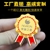 Badges are customized to make metal badges needles school emblems excellent employees accessories medals personalities