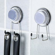 Suction Cup adhesive hook-hole strong vacuum wall-mounted kitchen adhesive hook frame stainless steel door no trace load-bearing hook after stainless steel door