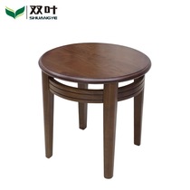 Double leaf solid wood Chinese style modern minimalist round table leisure learning a few