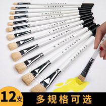 Berens sheep tail flat brush White Rod wool sheep brush gouache brush gouache brush gouache pen single branch