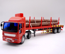Liuli Wood Transporter Semi-Trailer Truck Lumberjack Moped Moped Moped for Inertial Engineering Truck children Toys 32518