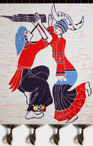 Preferential Printing and Dyeing Paintings Ethnic Features Double-layer Printing and Dyeing Wall Hanging Home Decoration Decoration Decoration Lusheng Dance