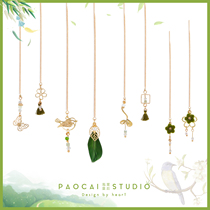 Spring Resuscitation Butterfly Flowers Long earline Girl 2021 New wave qi Qi Feather Earrings Girls Heart Ear Accessories