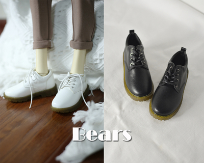 taobao agent Spot ◆ Bears ◆ BJD shoes 019 upgraded version of beef tendon bottom uniform shoes leather shoes 2 color ID75 uncle