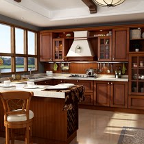 Gold Kitchen Cabinet Solid Wood Simple Country Pastoral Positano 1