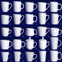 White mug custom LOGO Simple hotel cup custom custom advertising ceramic cup manufacturers lettering printing