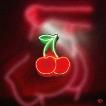 TLP reflective car sticker Red cherry cherry three-dimensional trunk electric car motorcycle waterproof plane sticker
