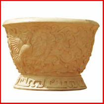 Shanghai Longzhang City Garden Architecture Hotel Club Feng Shui Ornaments Sandstone Bowl-Auspicious Flower Pot