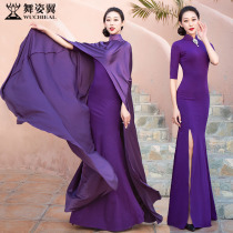 Form clothing etiquette catwalk 2021 Winter New shaping clothing training Gong suit elegant manners cheongsam 175
