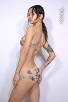 WILLLIUST original Printed Mesh UnderWear Set to get body sexy closets panties