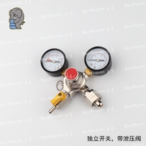 Double meter double head carbon dioxide pressure reducing valve table Craft beer Co2 gas gauge pressure gauge Mcilroy style