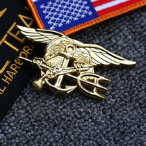 Golden American Seal Insignia Sea Dog Commando Badge Skill Chapter Military Meme Metal Logo Shoulder Badge Badge Badge