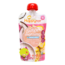 HappyTOT SUPER morning organic banana dragon fruit coconut milk oatmeal chia seed breakfast mud 113g
