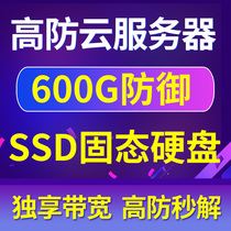 High-Defense physical BGP telecom two-line five-line 600g legendary micro-end second solution Web game server rental month