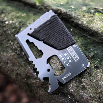 New rope around multi-function tool card outdoor travel rescue tool card