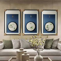 New Chinese style 1-4 silk boutique handmade Suzhou embroidery Su embroidery triple living room dining room bedroom finished decoration hanging painting