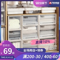 Japan Tianma Co. Ltd. imported plastic drawer cabinet transparent clothing finishing box wardrobe Japanese storage box