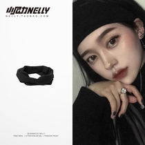 Ruffian handsome decadent wind turban headband unisex Korean fashion brand Japanese retro wild street net red street shot