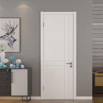  TATA wooden door Simple interior door Bedroom wooden door Solid wood composite paint silent door AC-002-J TCZ