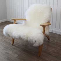 Australian whole sheepskin chair cushion cushion single sofa cushion leisure chair bamboo chair wool blanket