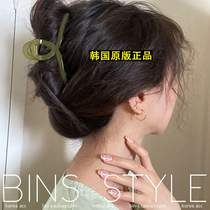  Imported from South Korea high texture elegant and simple intellectual style cross dark brown ink big hair grab wash clip